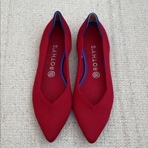 Rothy's 9.5 The Point Red Flats